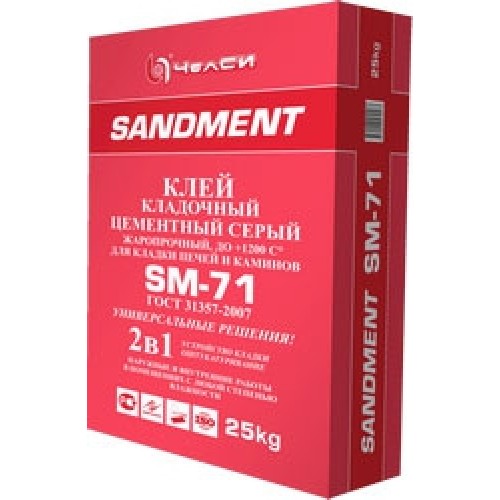 См Клей ЧЕЛСИ SM-71 цем. кладочный жаропрочный 25кг