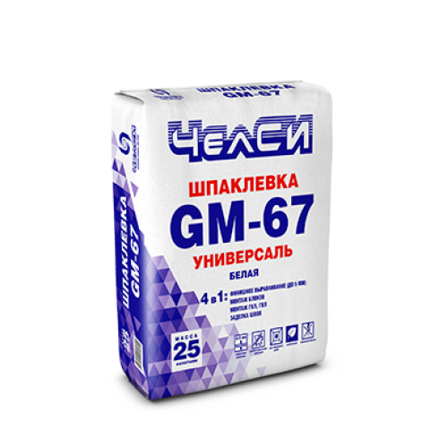 См Шпаклевка ЧЕЛСИ-УНИВЕРСАЛ GM-67 25 кг