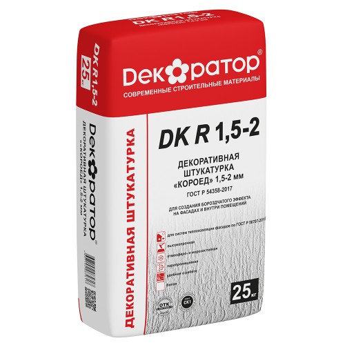 См Штукатурка ДЕКОРАТОР DK R "КОРОЕД", БЕЛАЯ (1,5-2,0мм) 25кг