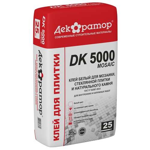 См Клей ДЕКОРАТОР DK5000 белый 25кг УЦЕНКА